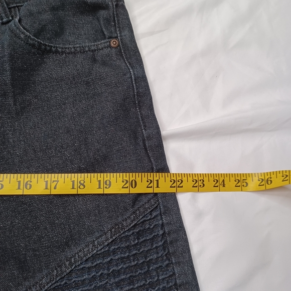 Regal Exchange Men's Size 32 Black Straight Leg Denim Moto Jean's - Picture 6 of 12